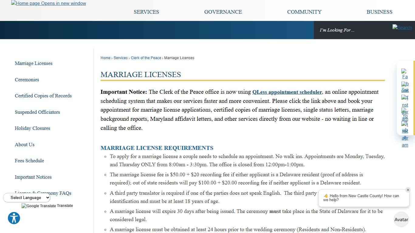 Marriage Licenses | New Castle County, DE - Official Website