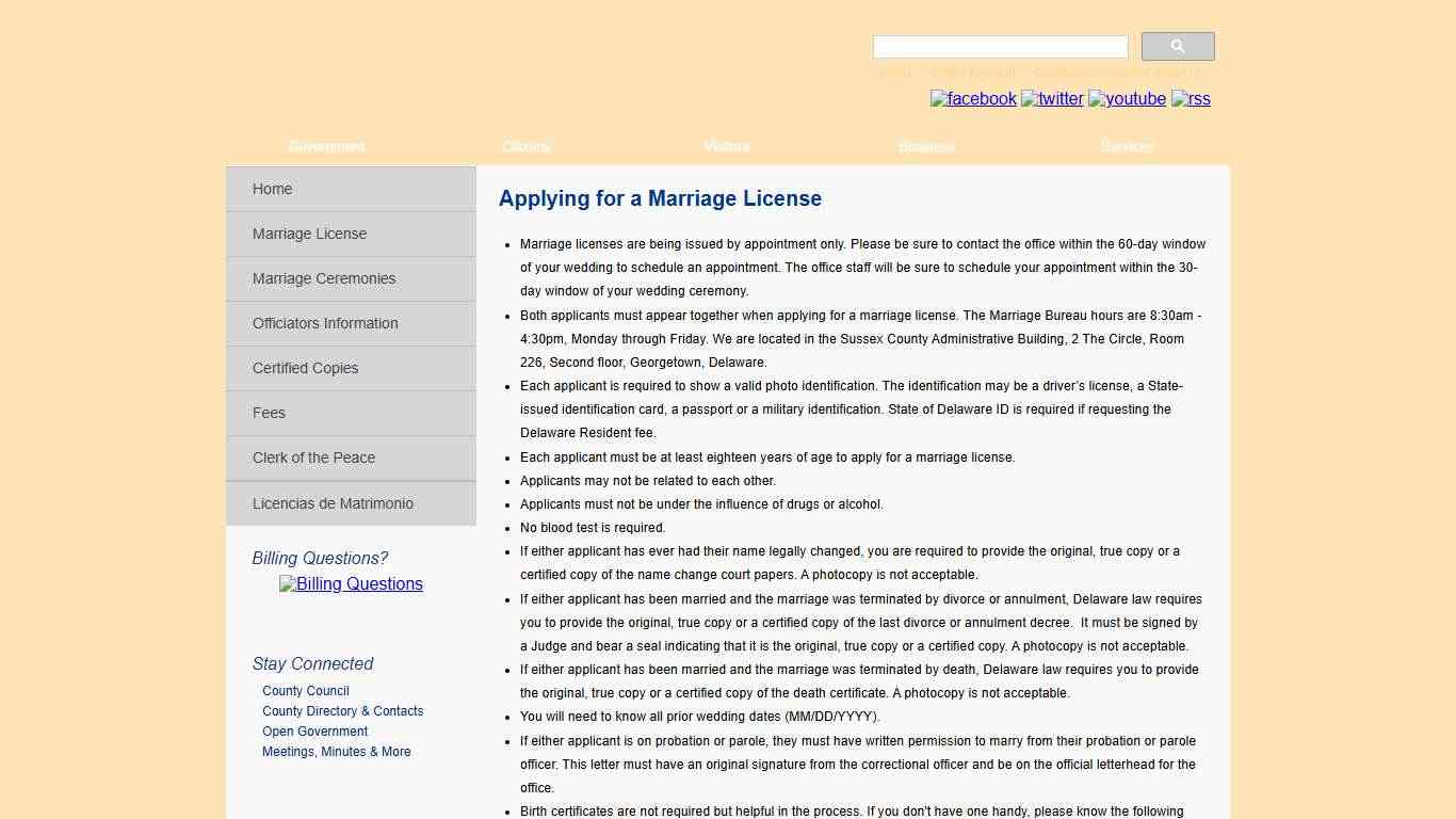 Applying for a Marriage License | Sussex County